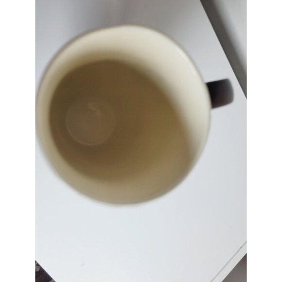 Vintage Leopard Coffee Tea Mug Spectrum Embossed Pottery Brown and Cream - Picture 6 of 7